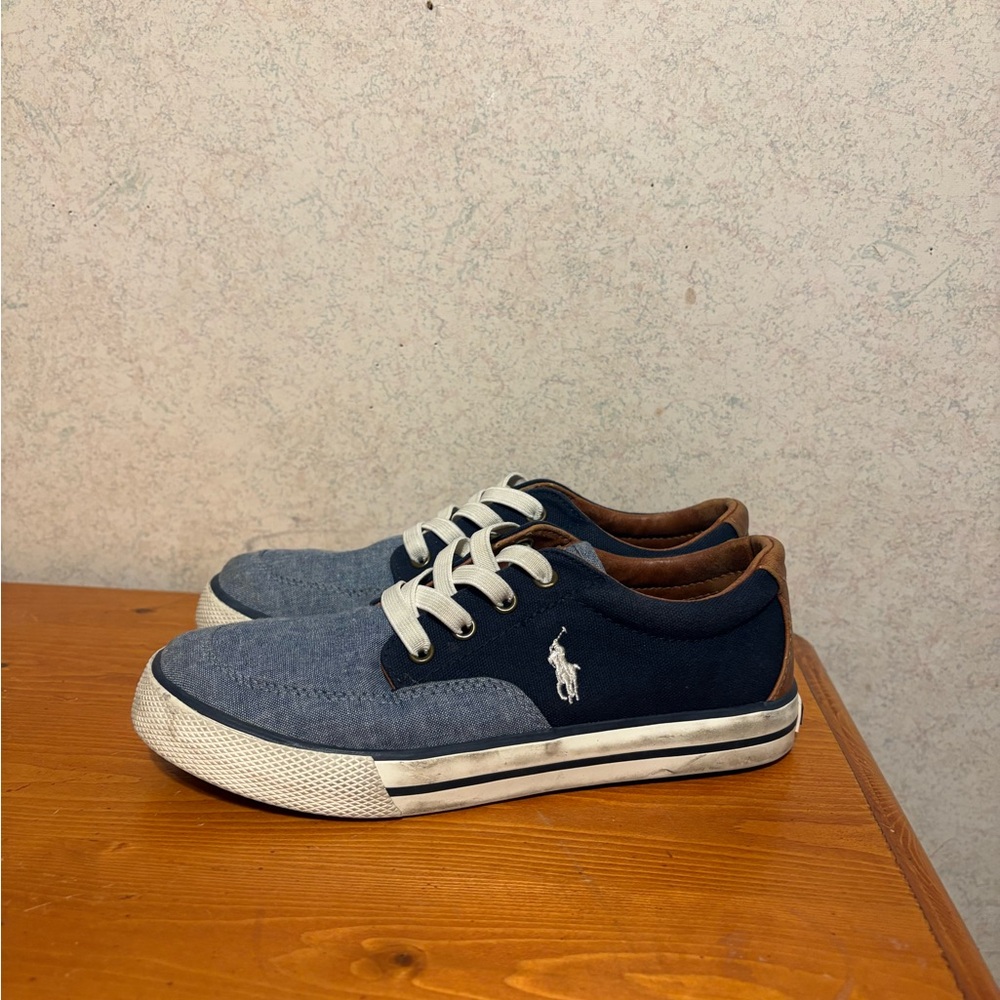 Polo by Ralph Lauren Kids Boys Layton Navy Canvas Sneakers Size 2